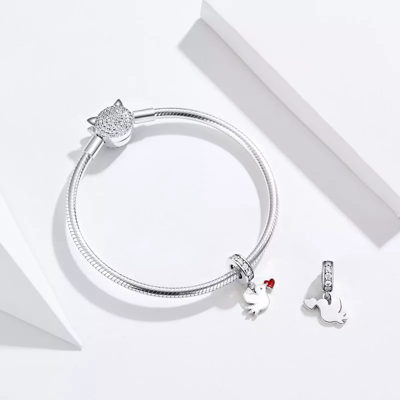 (resim) Pandora tarzı Aşk Habercisi Sallantılı Charm - SCC1227 - Görüntüle 3