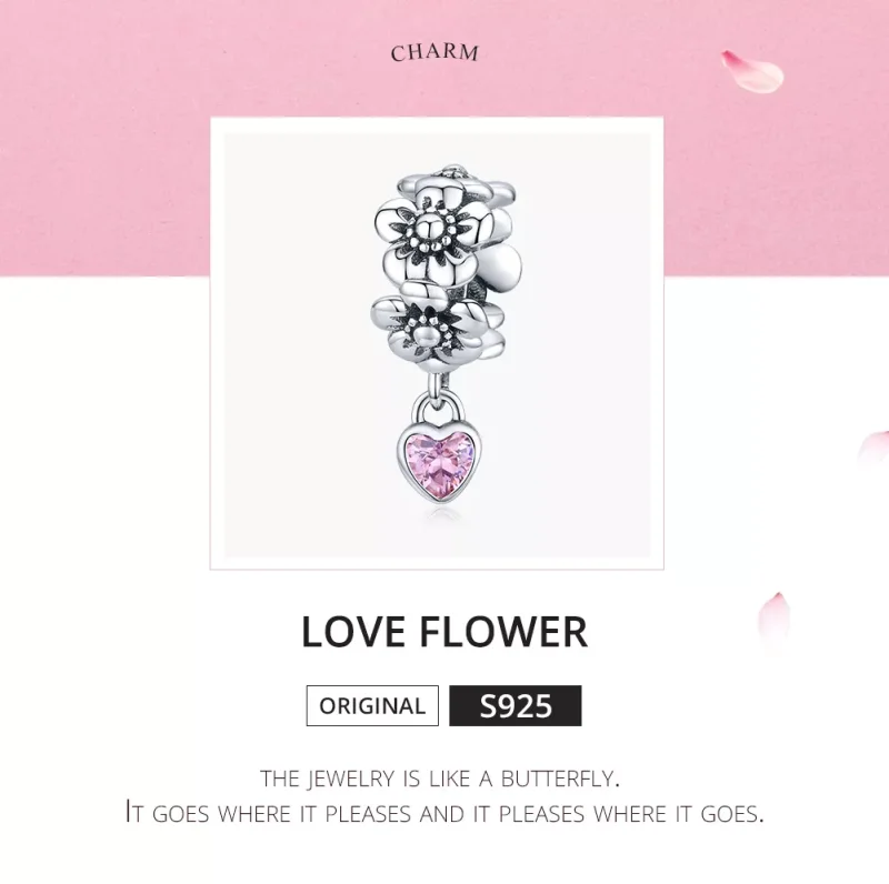 (resim) Pandora tarzı aşk çiçeği Charm - SCC1485 - Görüntüle 5