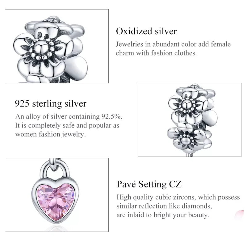 (resim) Pandora tarzı aşk çiçeği Charm - SCC1485 - Görüntüle 6