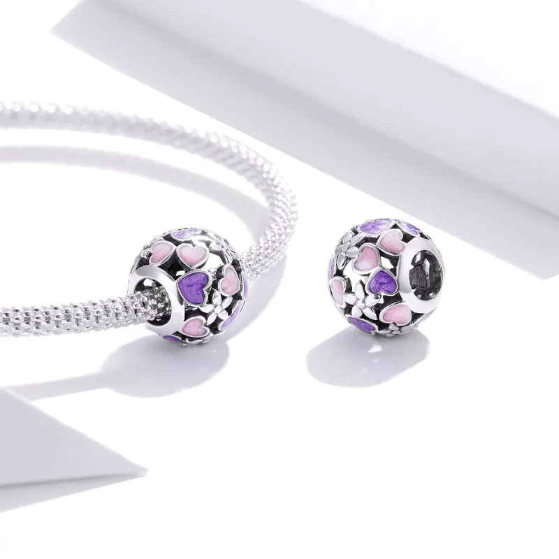 (resim) Pandora tarzı aşk çiçekleri Charm - SCC1798 - Görüntüle 4