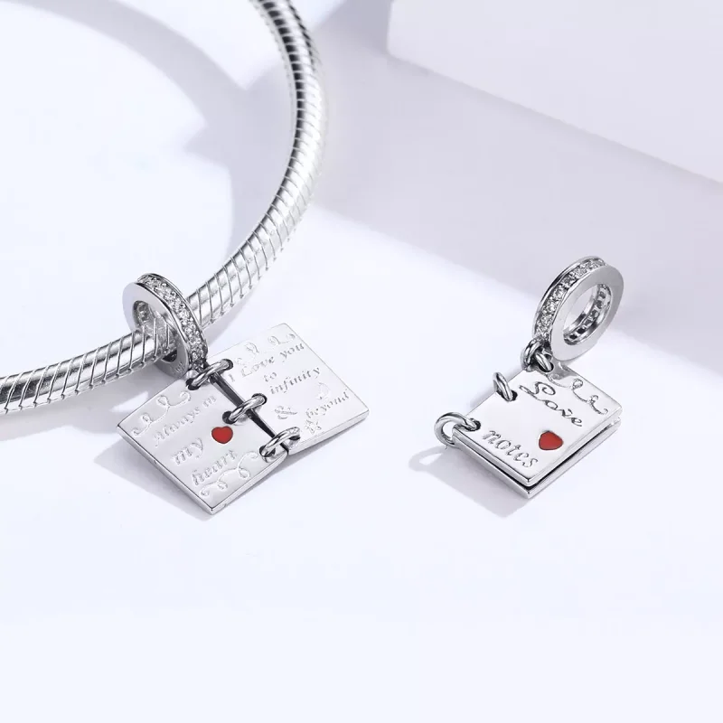 (resim) Pandora tarzı Aşk mektubu Sallantılı Charm - SCC1262 - Görüntüle 4