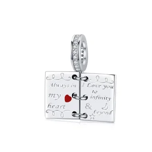 (resim) Pandora tarzı Aşk mektubu Sallantılı Charm - SCC1262