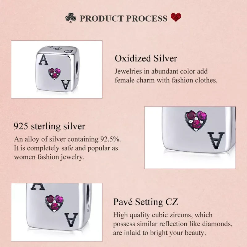 (resim) Pandora tarzı Aşk Zarı Charm - SCC1440 - Görüntüle 8