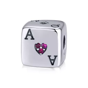Pandora tarzı Aşk Zarı Charm - SCC1440 (resim) Pandora tarzı Aşk Zarı Charm - SCC1440