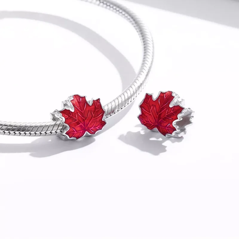 (resim) Pandora tarzı akçaağaç yaprağı Charm - BSC335 - Görüntüle 4