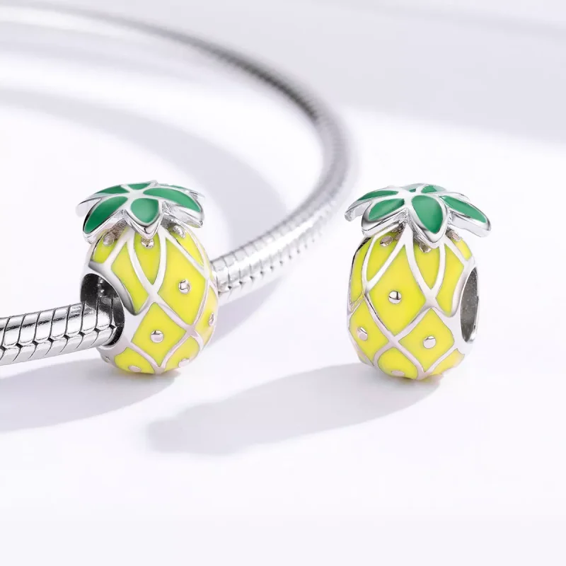 (resim) Pandora tarzı Ananas Charm - BSC128 - Görüntüle 3