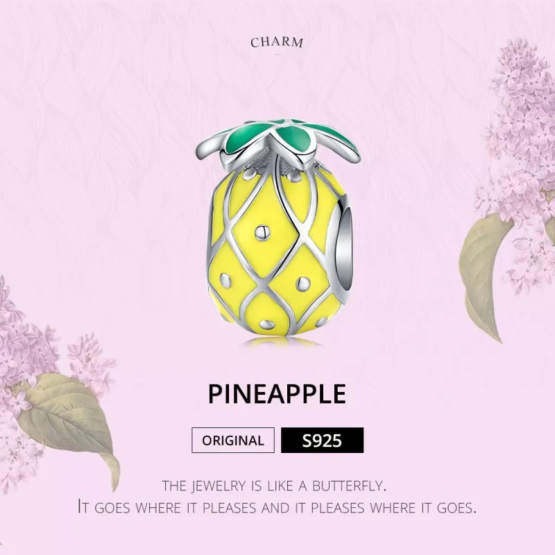 (resim) Pandora tarzı Ananas Charm - BSC128 - Görüntüle 5