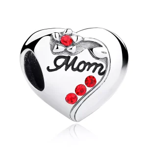 (resim) Pandora tarzı anne kalp Charm - SCC004