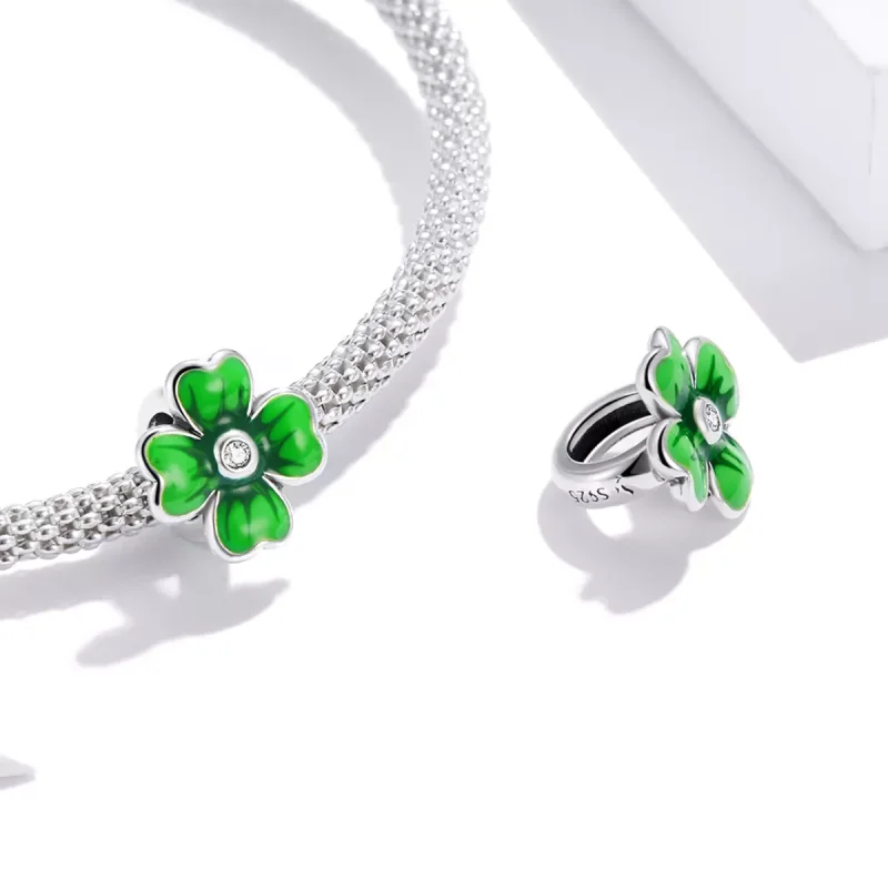 (resim) Pandora tarzı şanslı yonca Charm - SCC1749 - Görüntüle 4