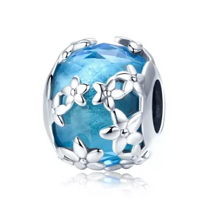 (resim) Pandora tarzı Aquamarine Daisy'nin İtirafı Charm - SCC878