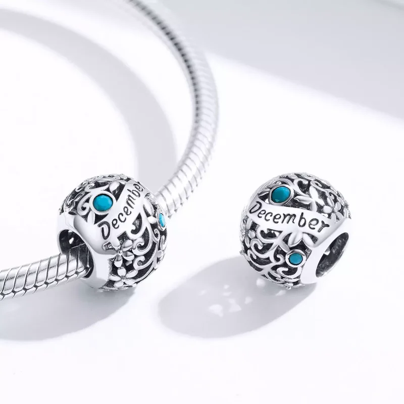 (resim) Pandora tarzı Aralık Doğum Taşı Charm - SCC1385-12 - Görüntüle 2