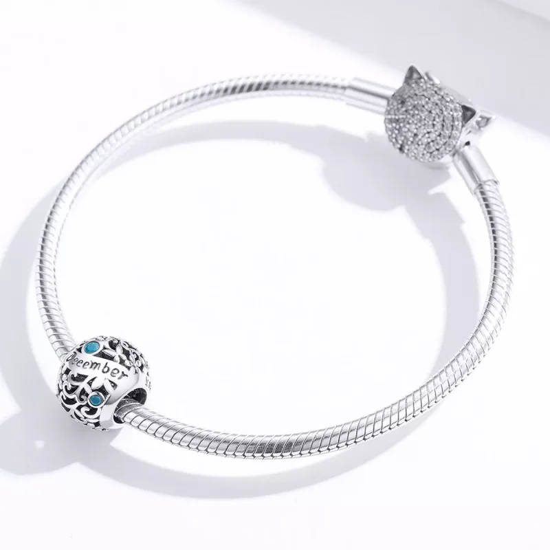 (resim) Pandora tarzı Aralık Doğum Taşı Charm - SCC1385-12 - Görüntüle 3