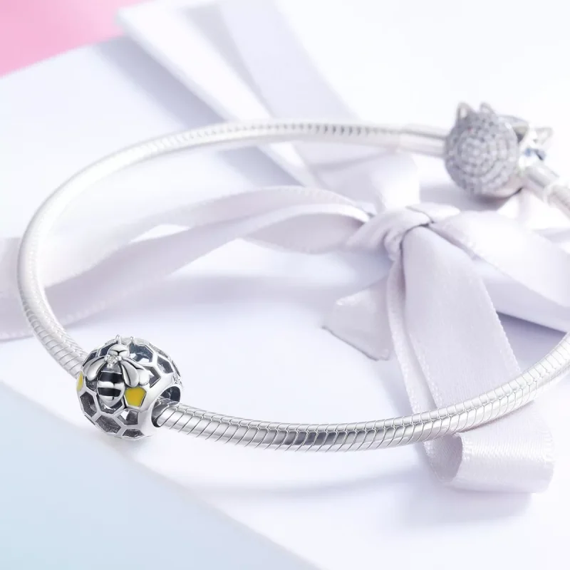 (resim) Pandora tarzı Arı Kovanı Charm - SCC779 - Görüntüle 3