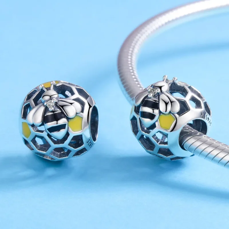 (resim) Pandora tarzı Arı Kovanı Charm - SCC779 - Görüntüle 4
