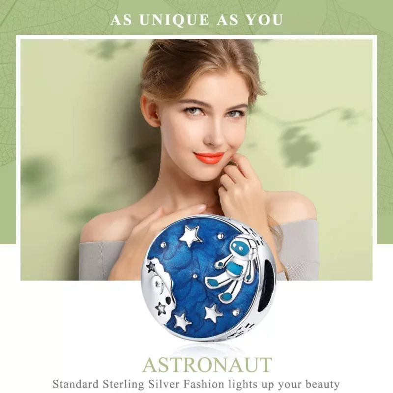 (resim) Pandora tarzı Astronot Charm - SCC1148 - Görüntüle 2
