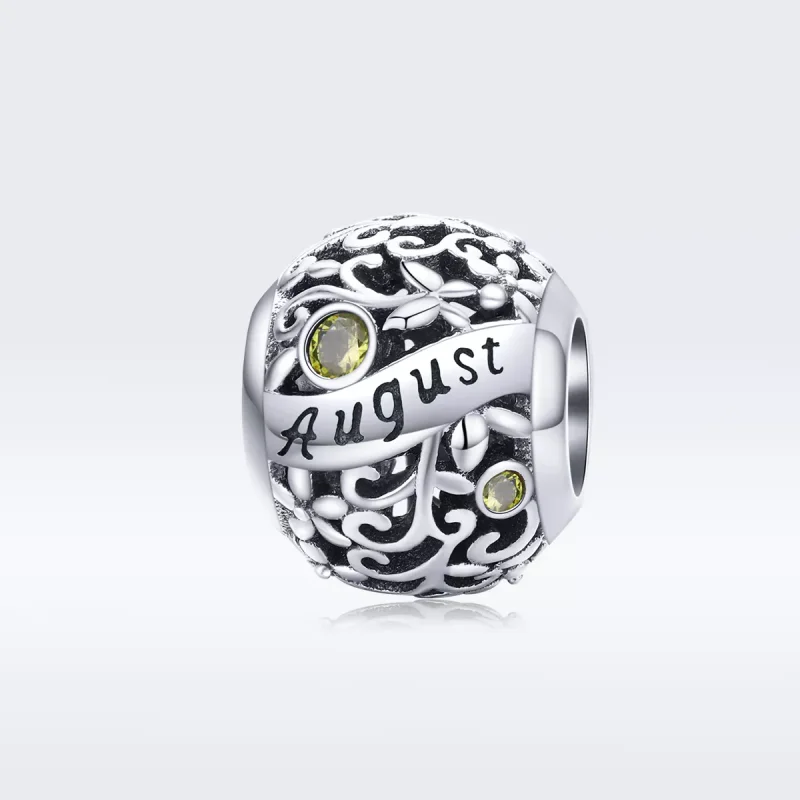 (resim) Pandora tarzı Ağustos Peridot Doğum Taşı Charm - SCC1385-8 - Görüntüle 5