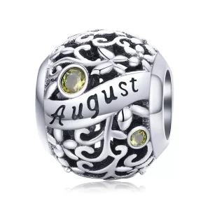 (resim) Pandora tarzı Ağustos Peridot Doğum Taşı Charm - SCC1385-8