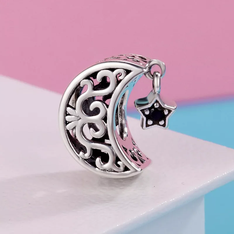 (resim) Pandora tarzı Ay Ve Yıldız Charm - SCC483 - Görüntüle 4