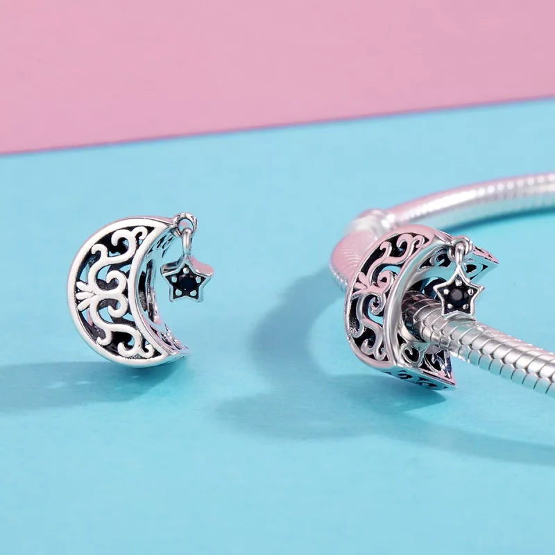 (resim) Pandora tarzı Ay Ve Yıldız Charm - SCC483 - Görüntüle 6
