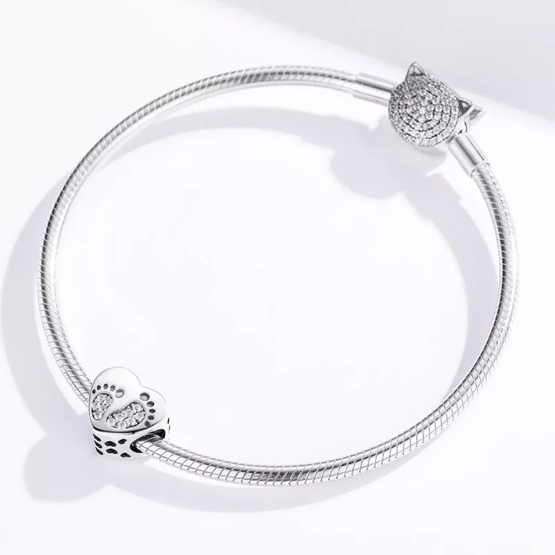 (resim) Pandora tarzı Ayak izi Charm - SCC1395 - Görüntüle 4