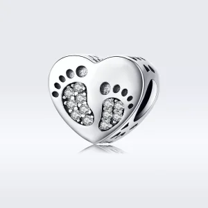 (resim) Pandora tarzı Ayak izi Charm - SCC1395