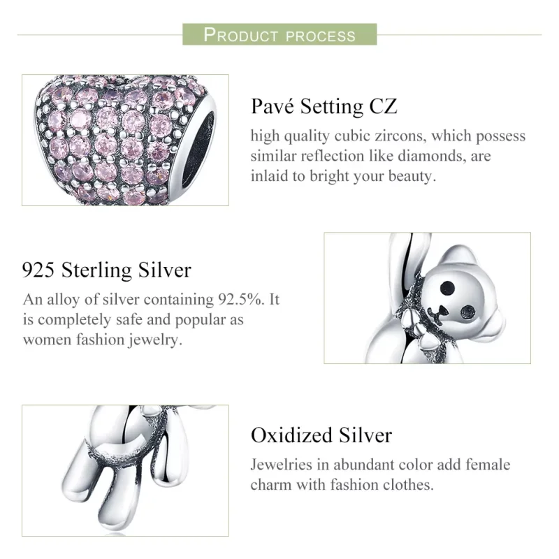 (resim) Pandora tarzı Ayı Ve Balon Charm - SCC1054 - Görüntüle 6