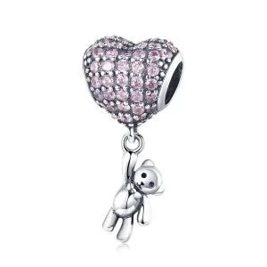 (resim) Pandora tarzı Ayı Ve Balon Charm - SCC1054