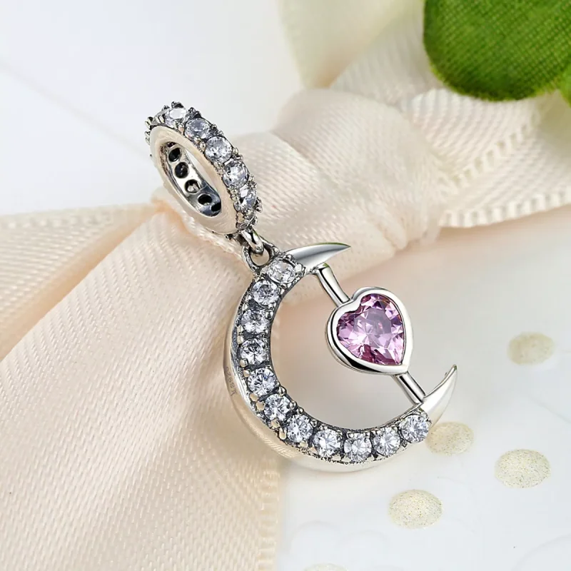 (resim) Pandora tarzı Ayın Kalbi Sallantılı Charm - SCC040 - Görüntüle 2