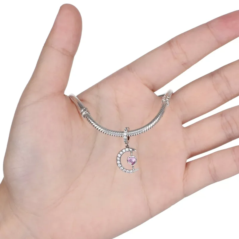 (resim) Pandora tarzı Ayın Kalbi Sallantılı Charm - SCC040 - Görüntüle 5