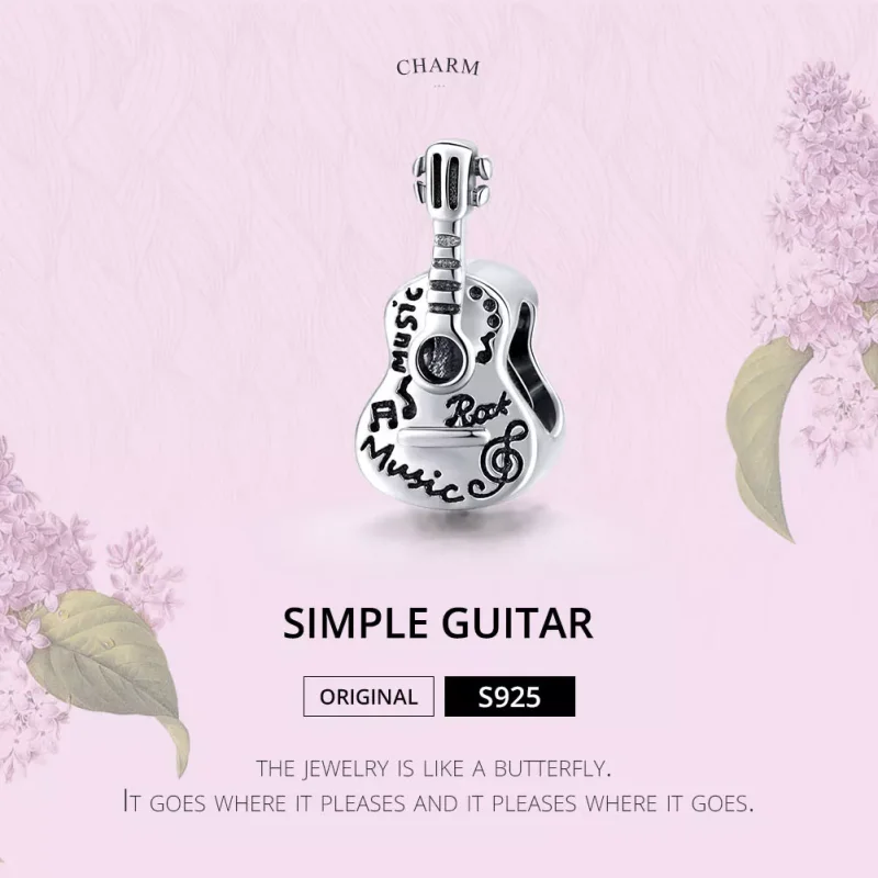 (resim) Pandora tarzı Basit Gitar Charm - SCC1708 - Görüntüle 6