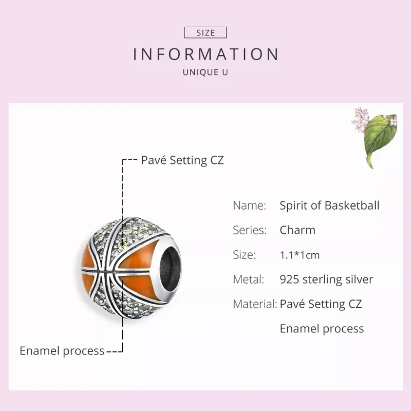 (resim) Pandora tarzı Basketbol ruhu Charm - SCC1506 - Görüntüle 7