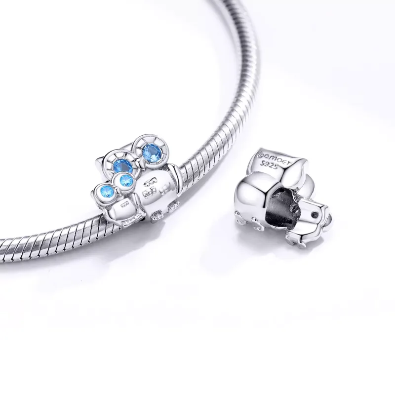 (resim) Pandora tarzı Baykuş anne ve çocuk Charm - BSC238 - Görüntüle 4