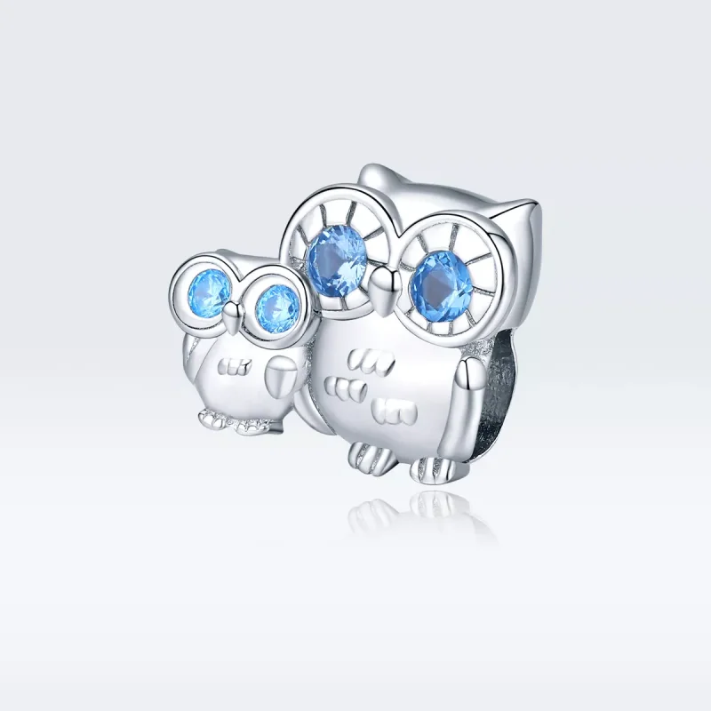 (resim) Pandora tarzı Baykuş anne ve çocuk Charm - BSC238 - Görüntüle 5