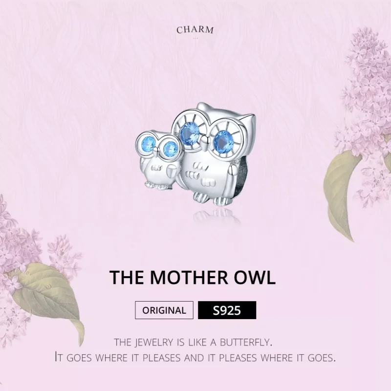 (resim) Pandora tarzı Baykuş anne ve çocuk Charm - BSC238 - Görüntüle 6