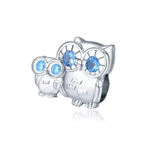 (resim) Pandora tarzı Baykuş anne ve çocuk Charm - BSC238