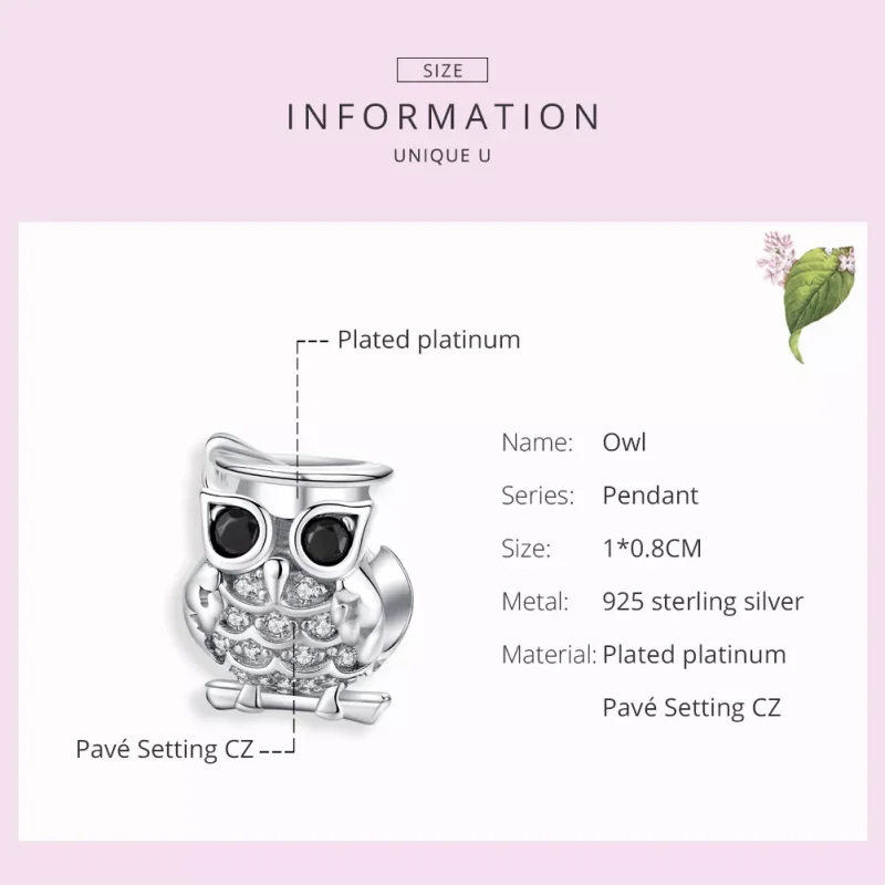 (resim) Pandora tarzı Baykuş Charm - BSC124 - Görüntüle 6