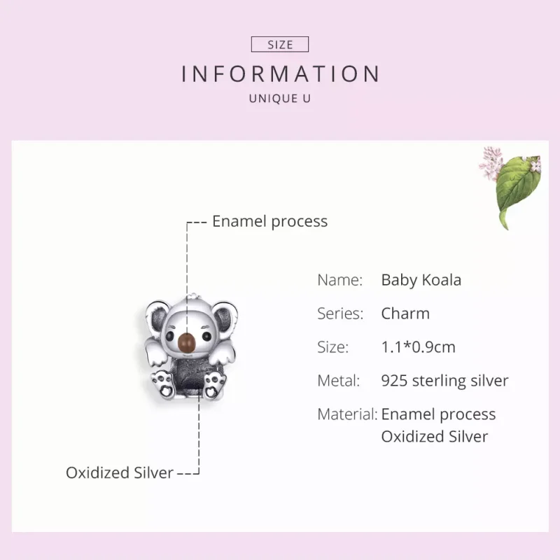 (resim) Pandora tarzı bebek koala Charm - SCC1304 - Görüntüle 3