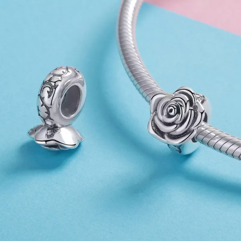 (resim) Pandora tarzı Beyaz Gül Charm - SCC1101 - Görüntüle 4
