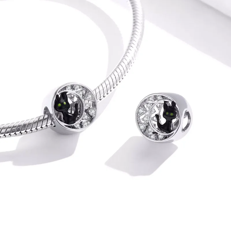 (resim) Pandora tarzı cadılar bayramı kara kedi Charm - BSC325 - Görüntüle 4