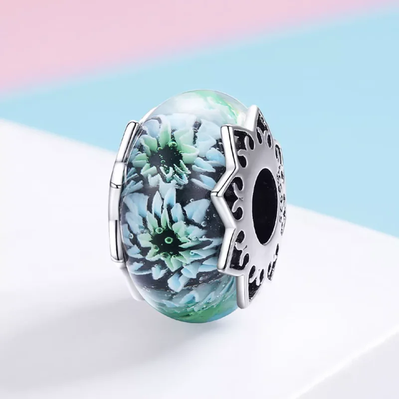 (resim) Pandora tarzı Camgöbeği Krizantem Charm - SCC1011 - Görüntüle 2