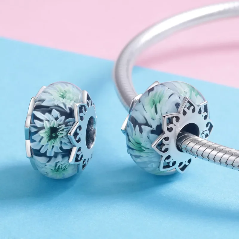 (resim) Pandora tarzı Camgöbeği Krizantem Charm - SCC1011 - Görüntüle 4