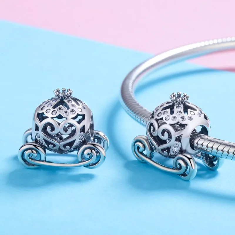 (resim) Pandora tarzı Cinderella'S Balkabağı Arabası Charm - SCC792 - Görüntüle 3