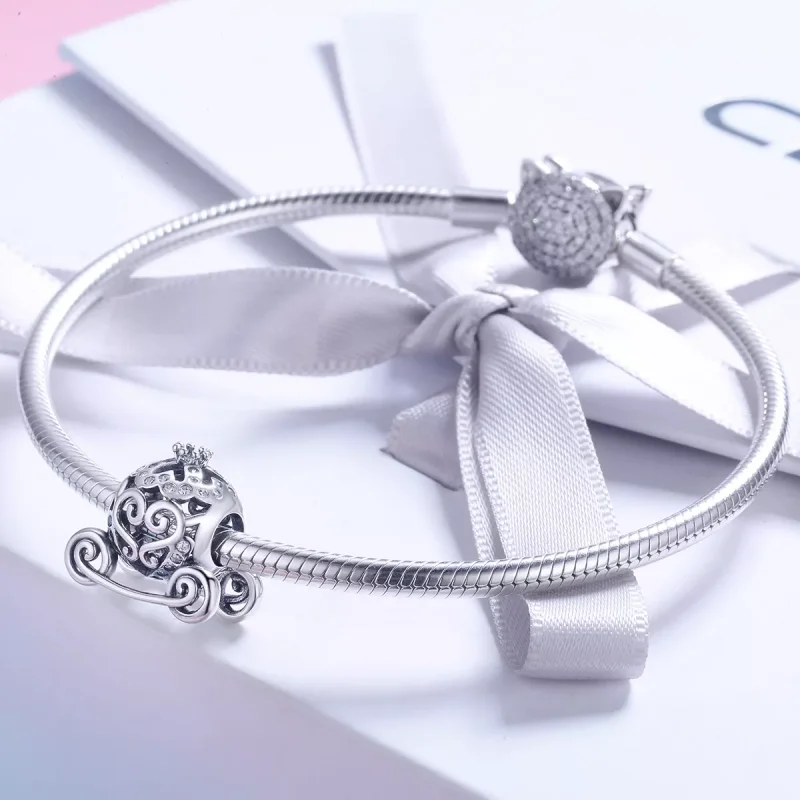(resim) Pandora tarzı Cinderella'S Balkabağı Arabası Charm - SCC792 - Görüntüle 4