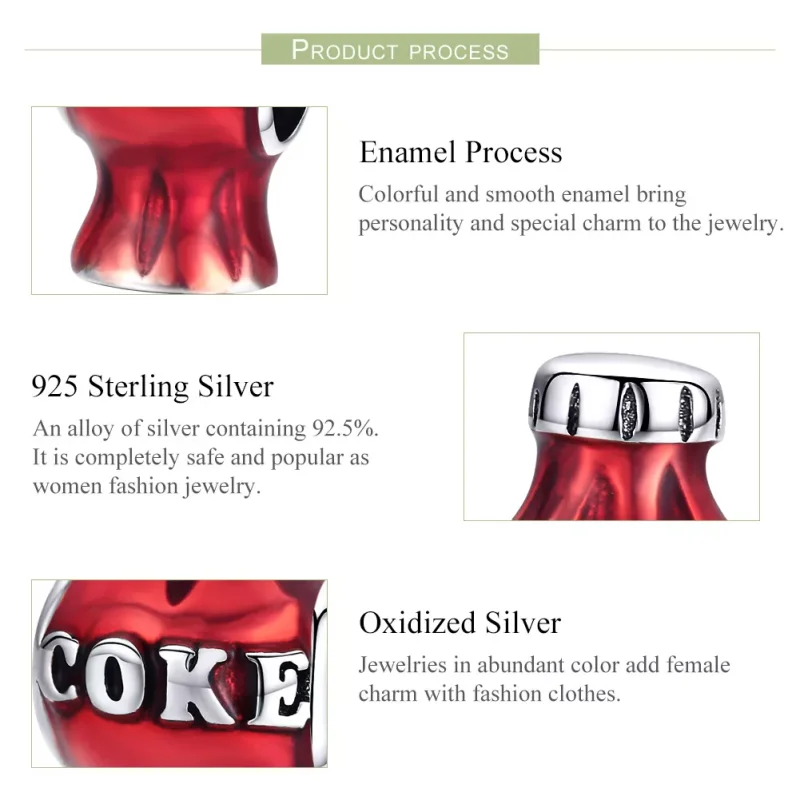 (resim) Pandora tarzı Coca Cola Charm - SCC1159 - Görüntüle 4