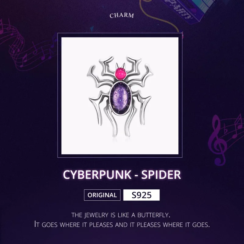 (resim) Pandora tarzı Cyberpunk - Örümcek Charm - SCC1842 - Görüntüle 5