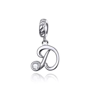 (resim) Pandora tarzı D harfi Sallantılı Charm - SCC1183-D