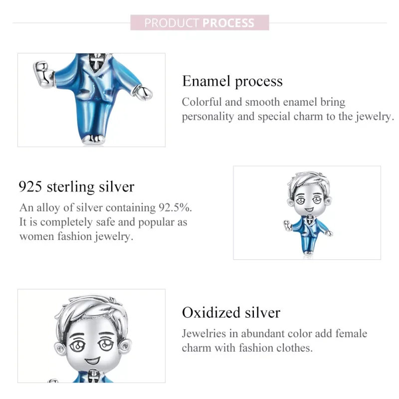 (resim) Pandora tarzı Damat Charm - SCC1812 - Görüntüle 7