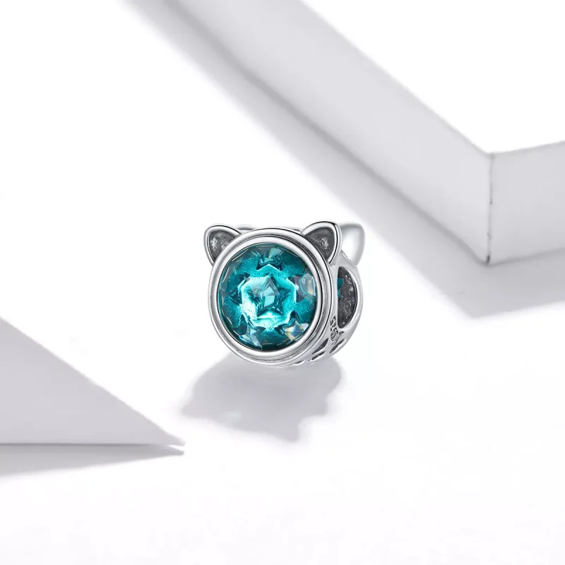 (resim) Pandora tarzı Deniz Mavisi Kedisi Charm - SCC1800 - Görüntüle 2