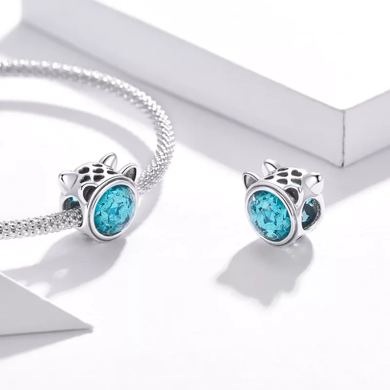 (resim) Pandora tarzı Deniz Mavisi Kedisi Charm - SCC1800 - Görüntüle 4