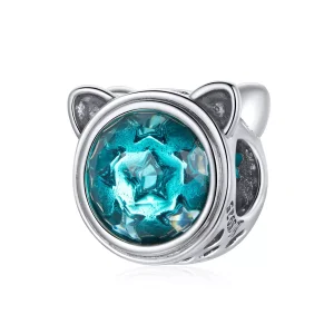 (resim) Pandora tarzı Deniz Mavisi Kedisi Charm - SCC1800
